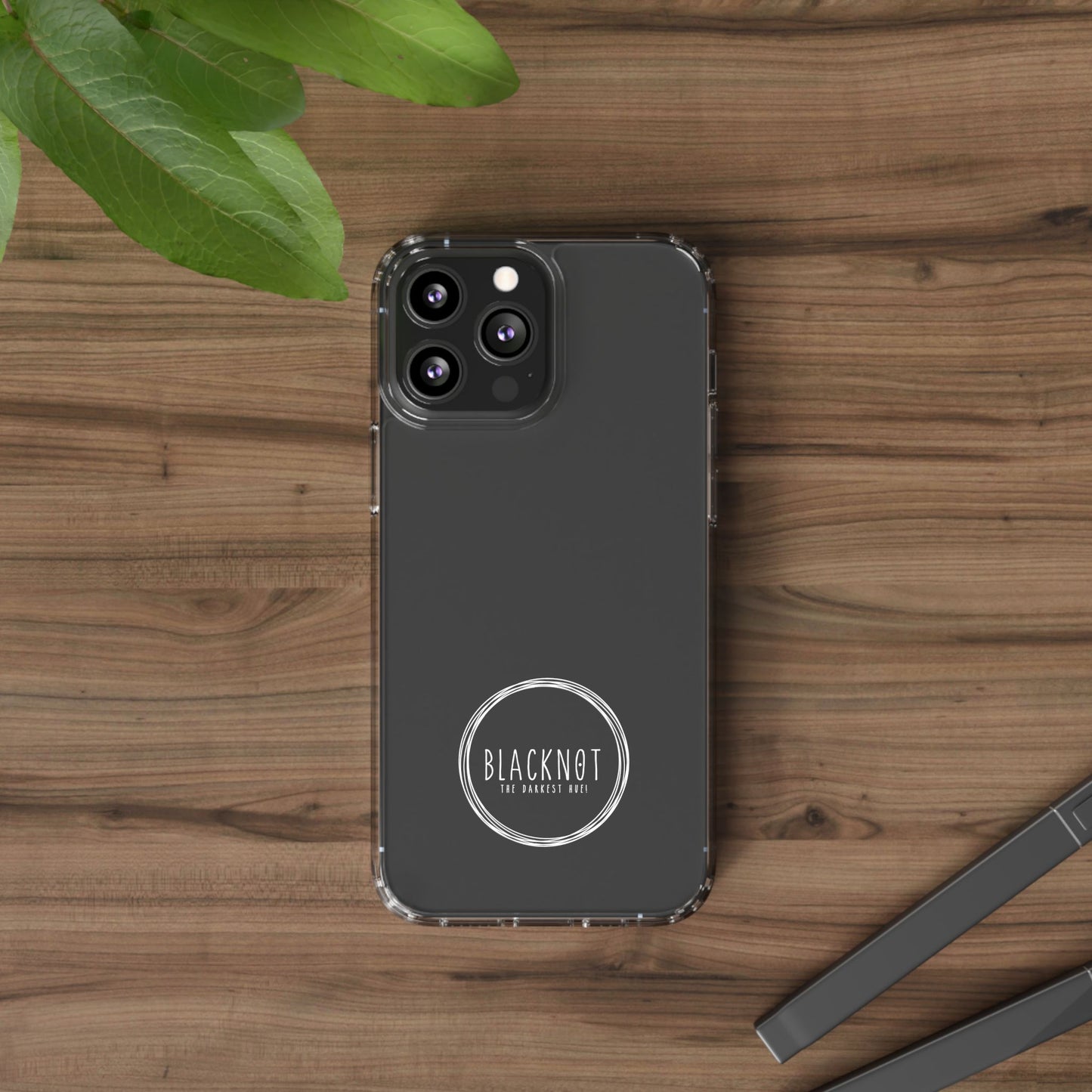 Blacknot White Logo Clear Cases
