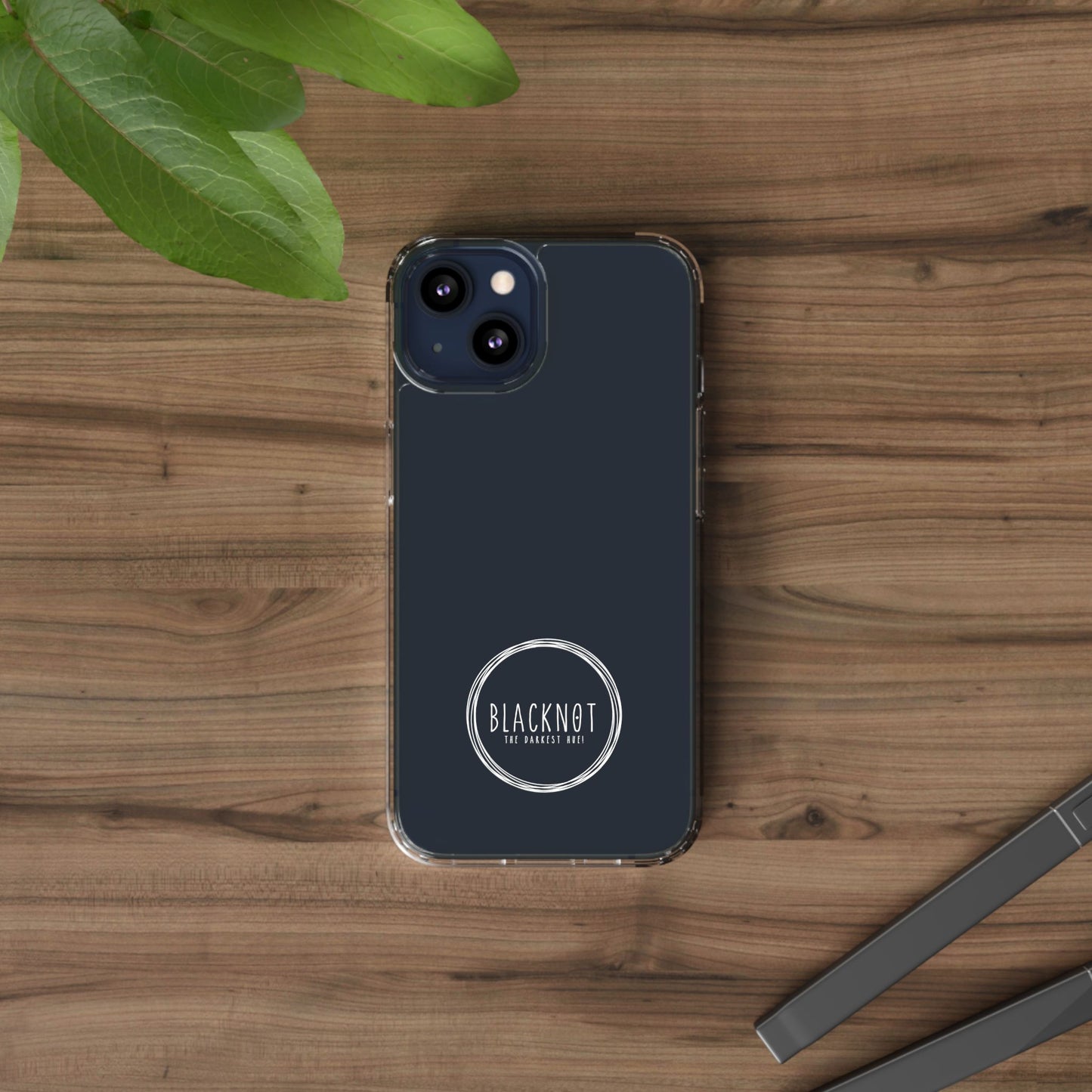 Blacknot White Logo Clear Cases