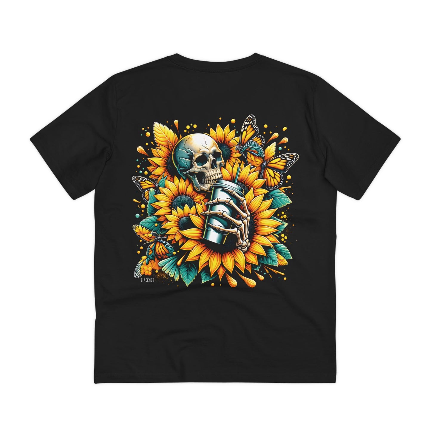 Organic Skull and Sunflowers Creator T-shirt