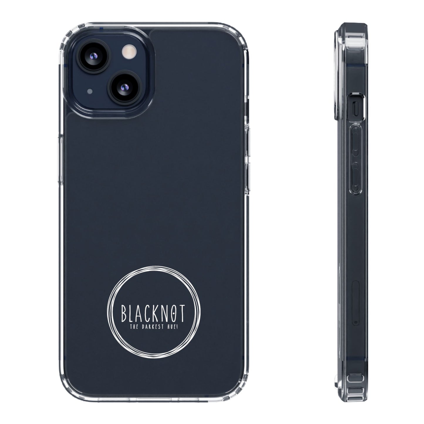 Blacknot White Logo Clear Cases