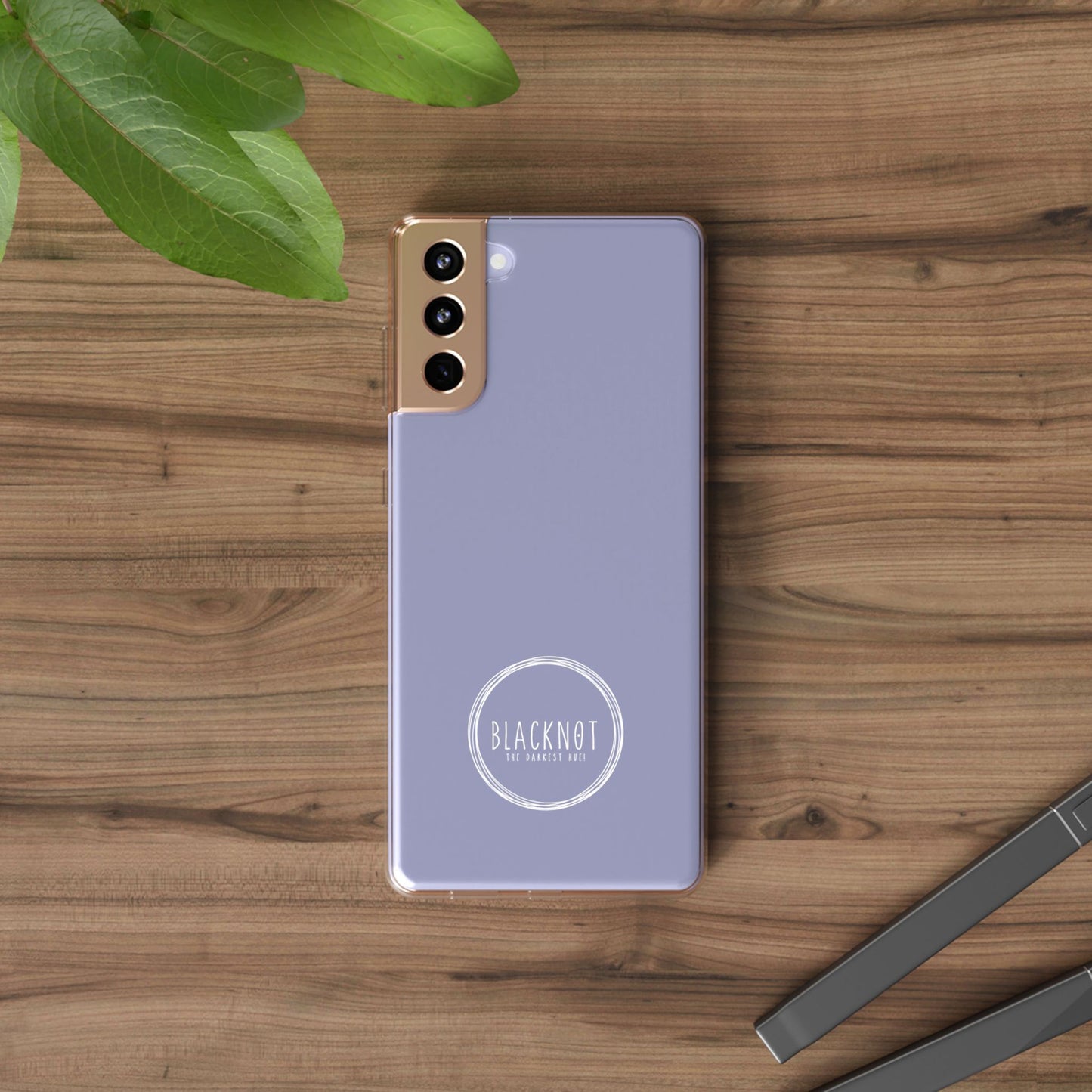 Blacknot White Logo Clear Cases