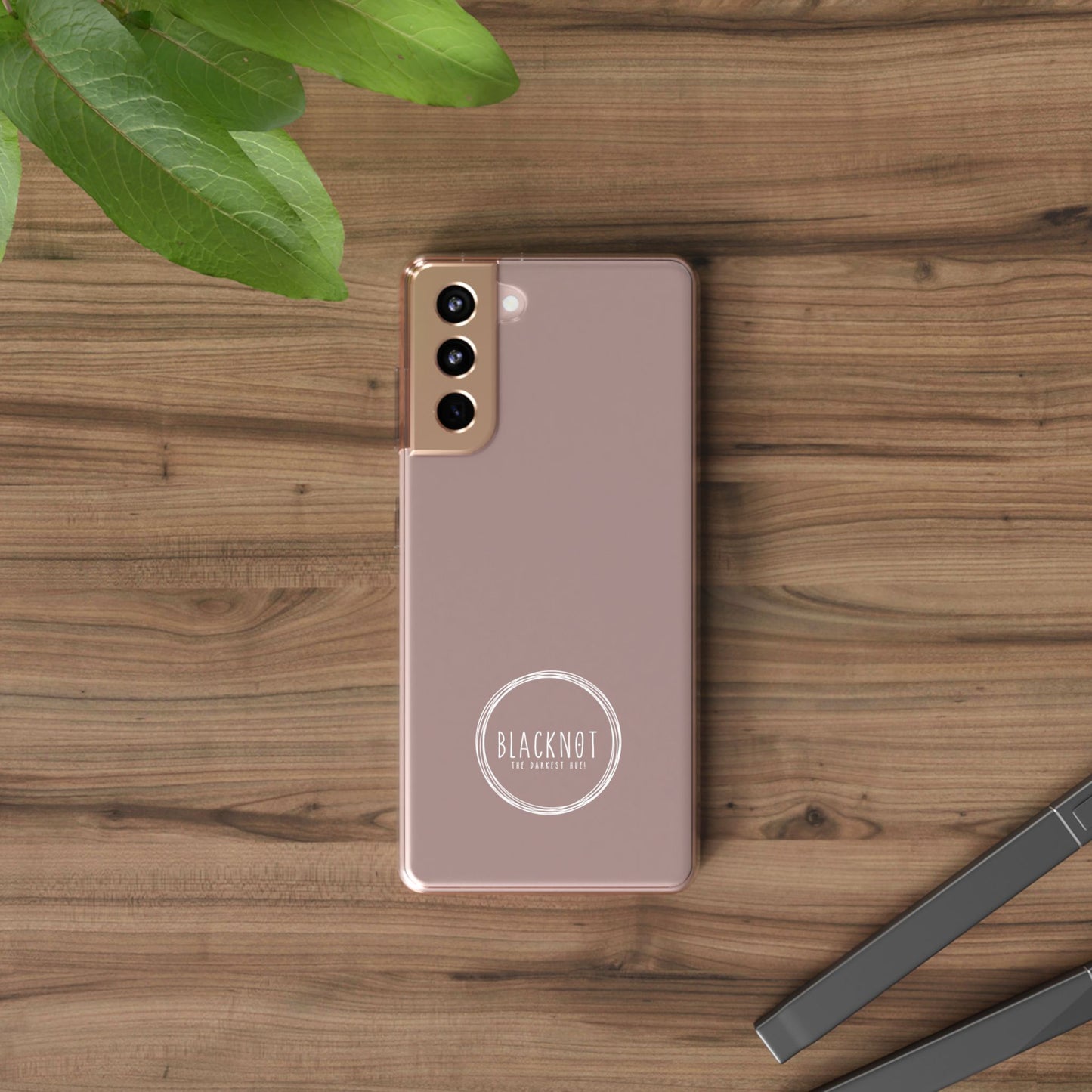 Blacknot White Logo Clear Cases