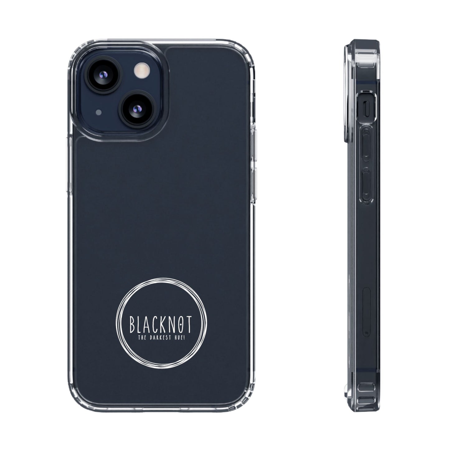 Blacknot White Logo Clear Cases