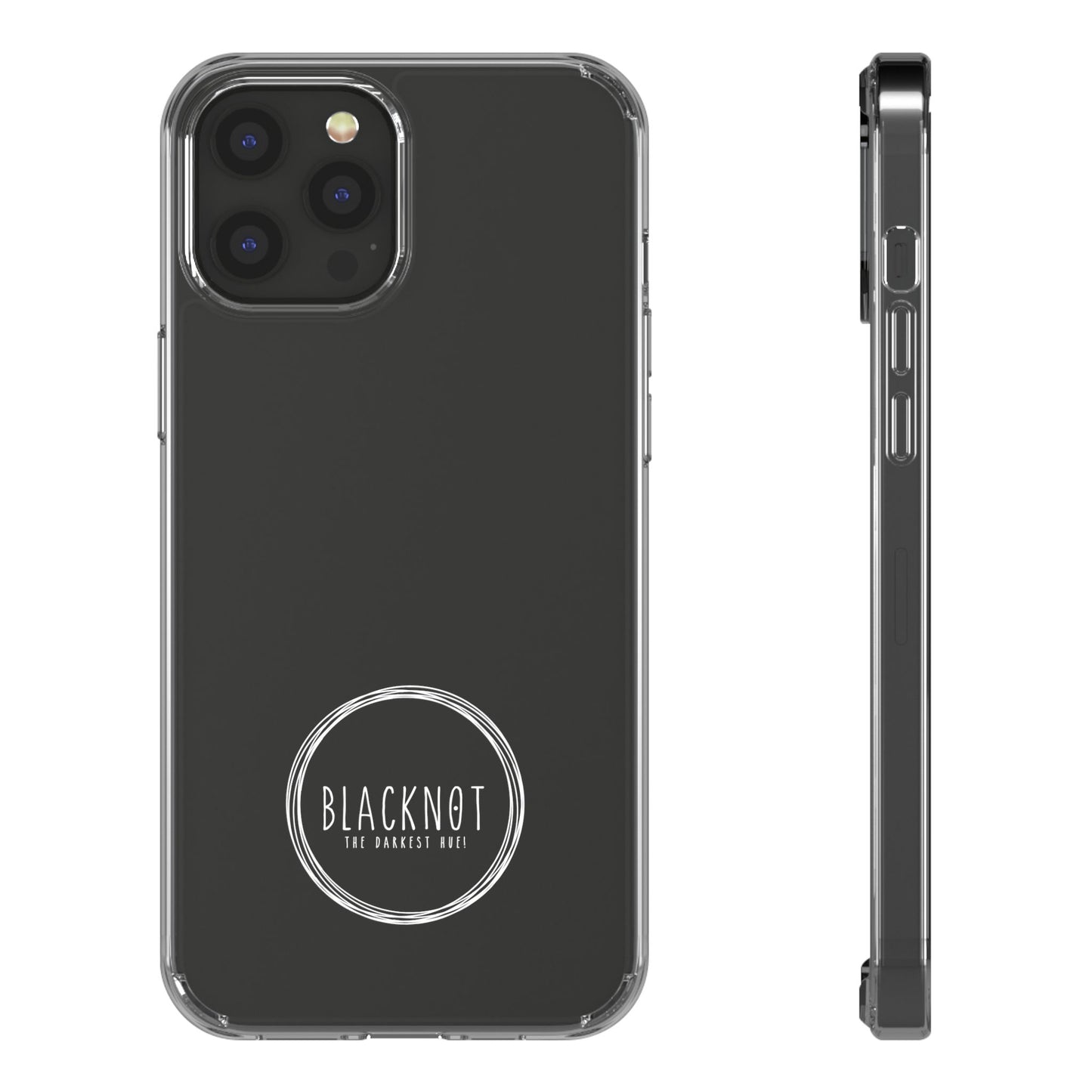 Blacknot White Logo Clear Cases