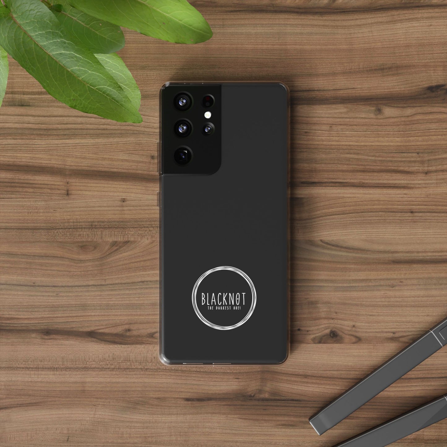Blacknot White Logo Clear Cases