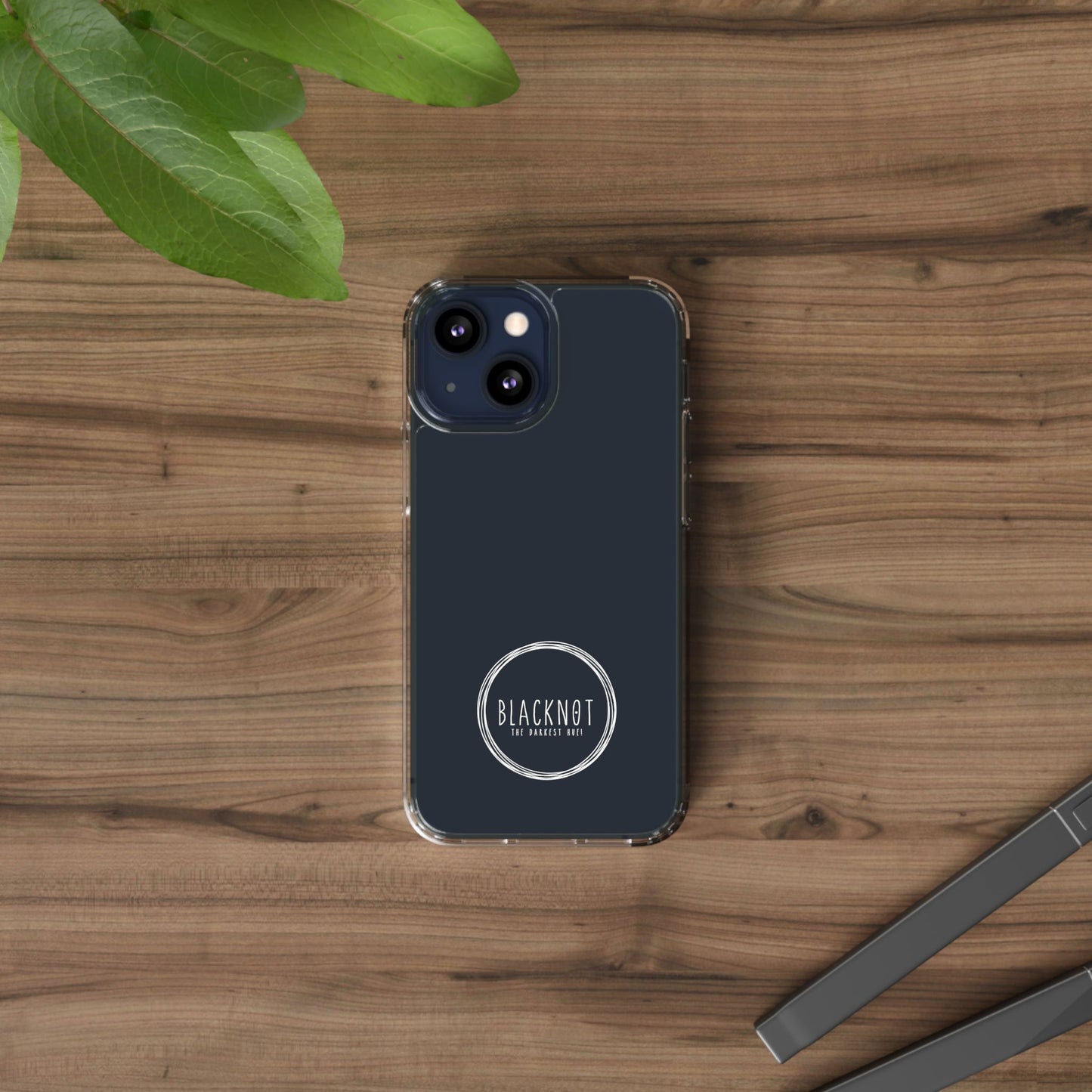 Blacknot White Logo Clear Cases