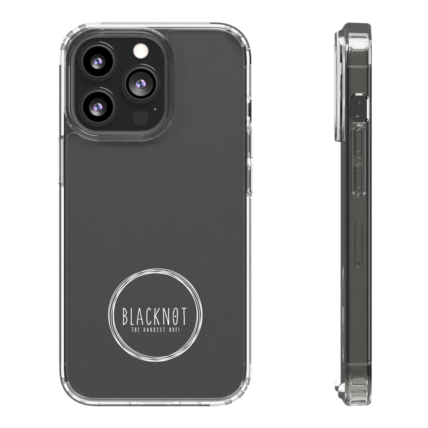 Blacknot White Logo Clear Cases