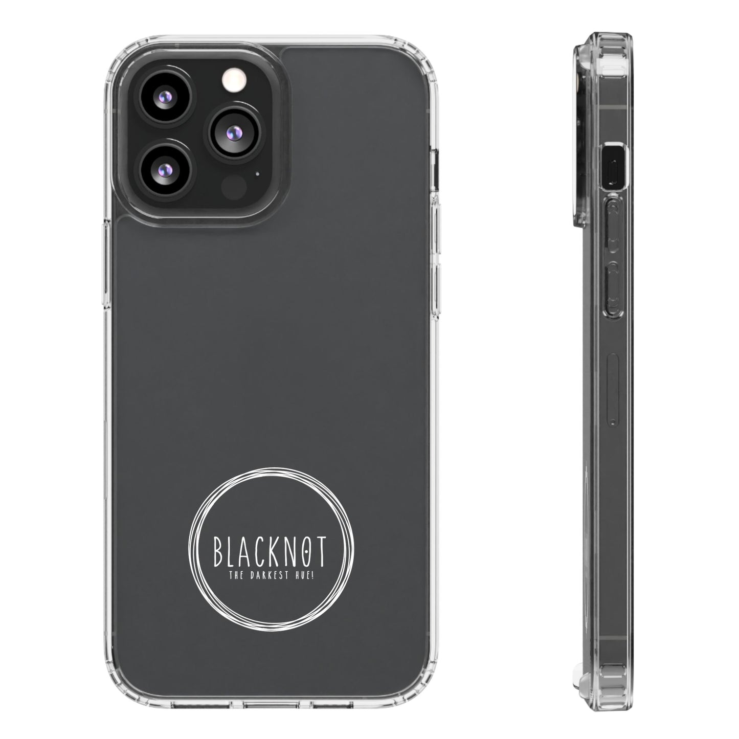 Blacknot White Logo Clear Cases