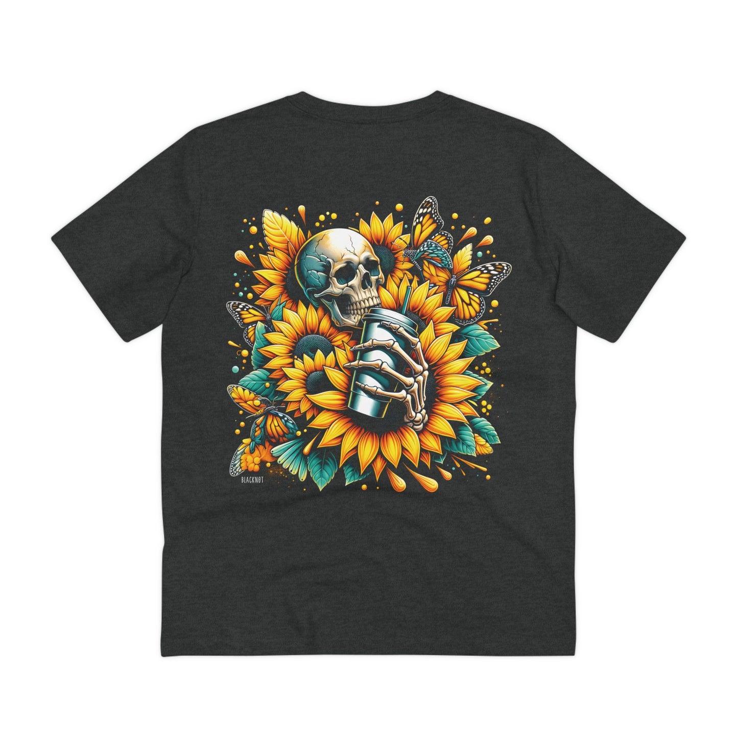 Organic Skull and Sunflowers Creator T-shirt
