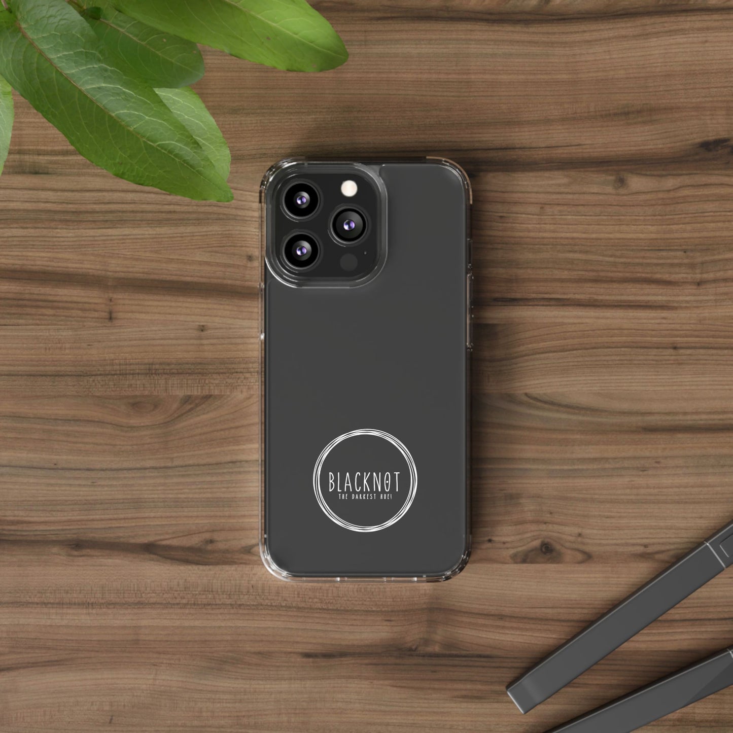 Blacknot White Logo Clear Cases