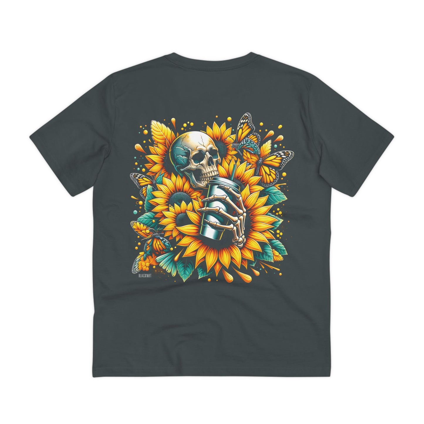 Organic Skull and Sunflowers Creator T-shirt