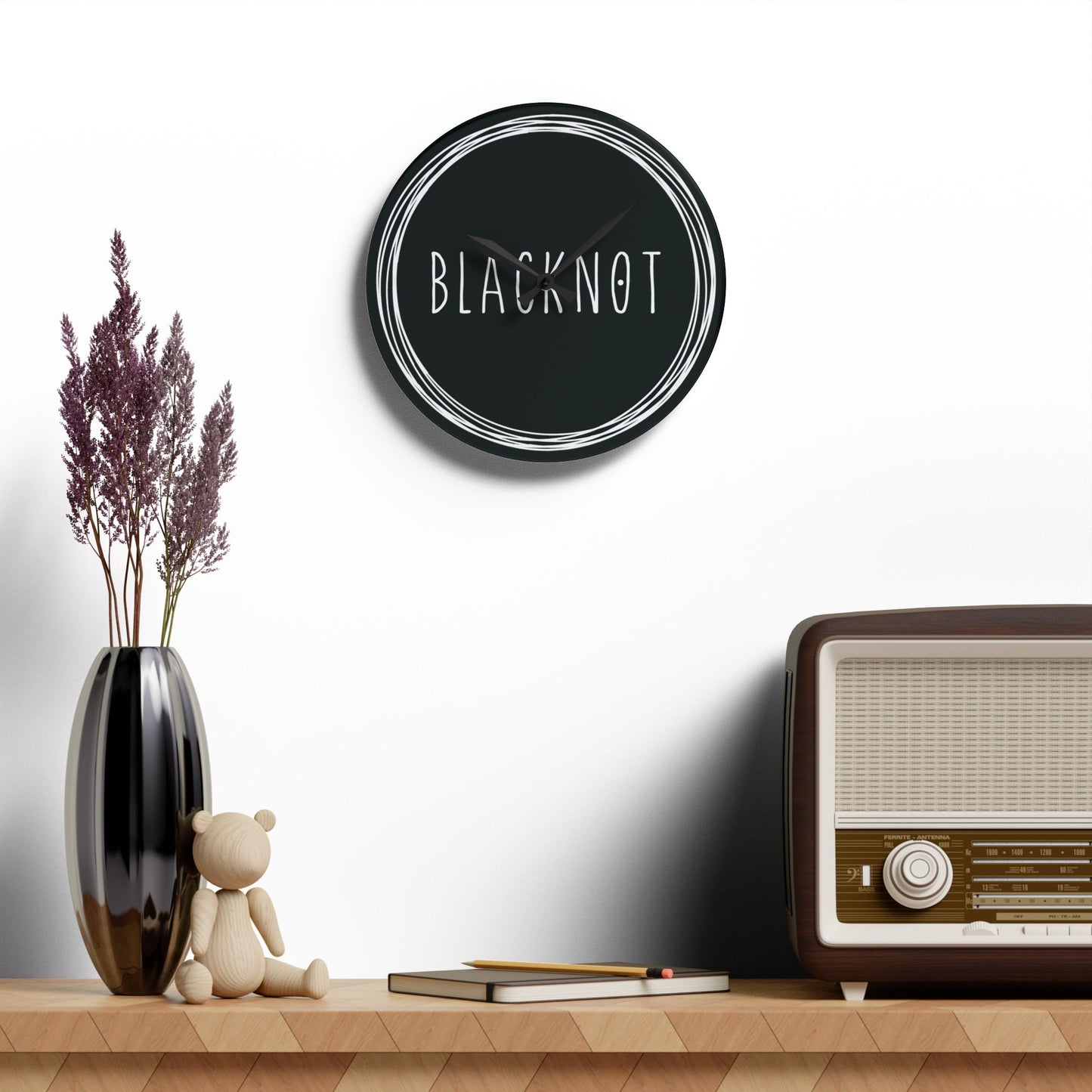 Blacknot Acrylic Wall Clock