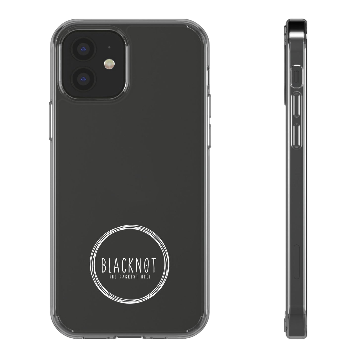 Blacknot White Logo Clear Cases