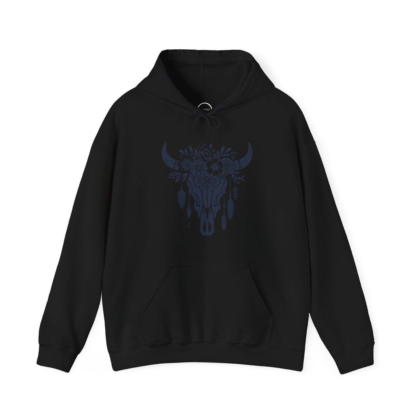Cow floral skulls Heavy Blend Hooded Sweatshirt