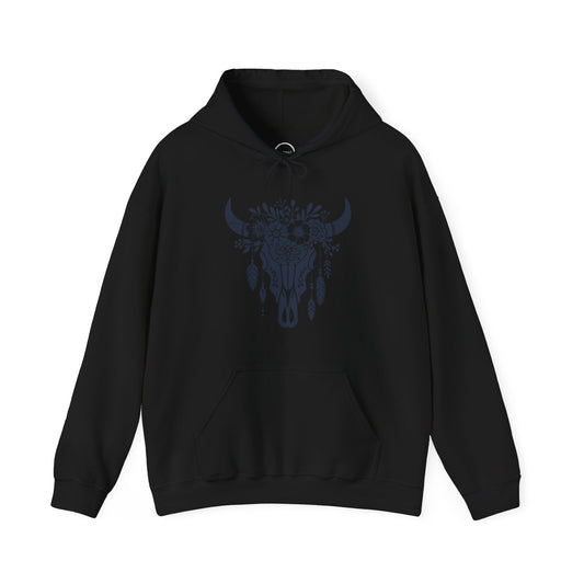 Cow floral skulls Heavy Blend™ Hooded Sweatshirt
