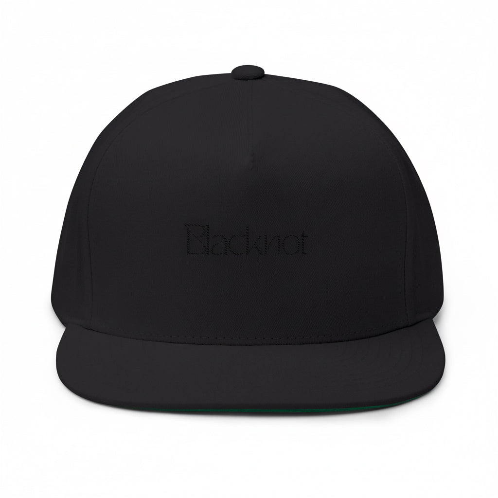 Black cap with 'Sherry hour' text on a white background