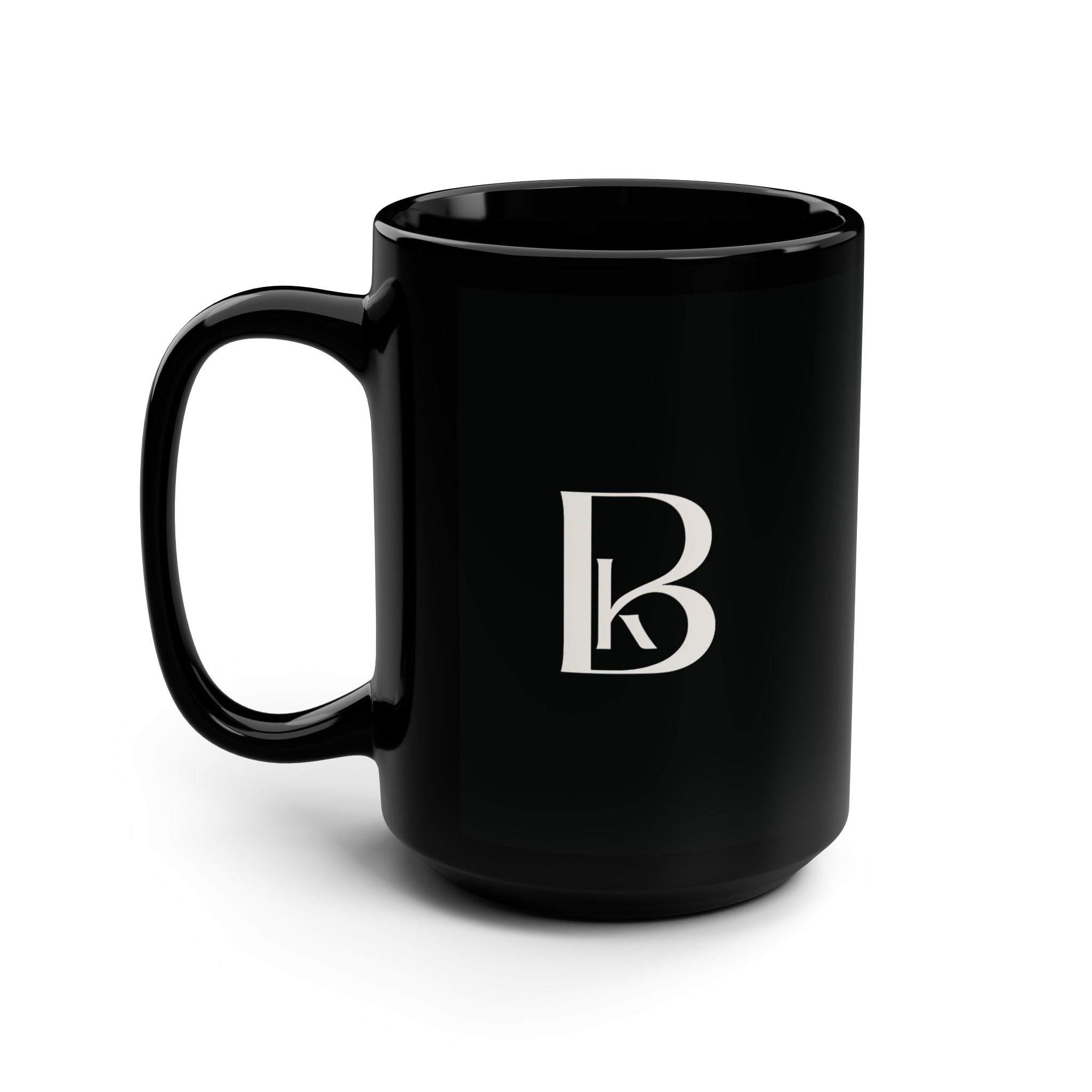 Black 15oz Ceramic Mug — Classic Coffee & Tea Cup