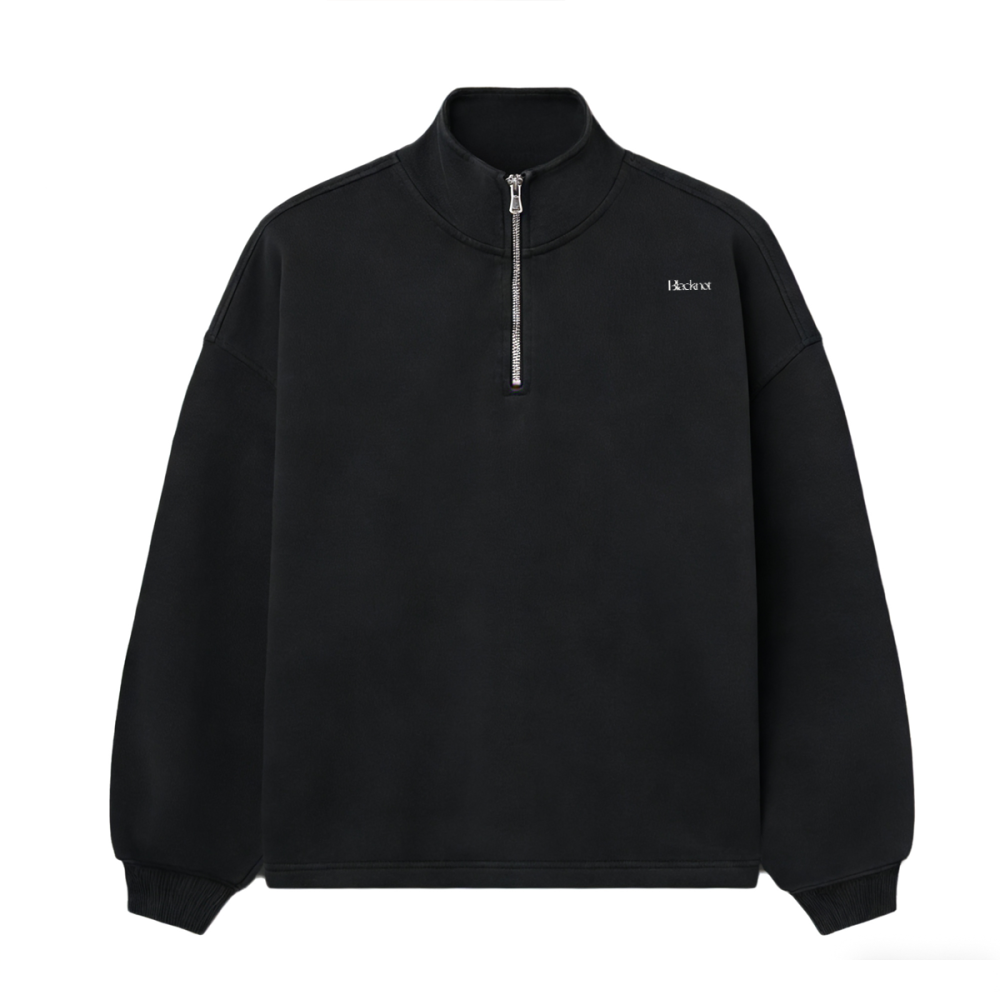 Blacknot Heavyweight Stand-Up Collar Half-Zip Sweatshirt