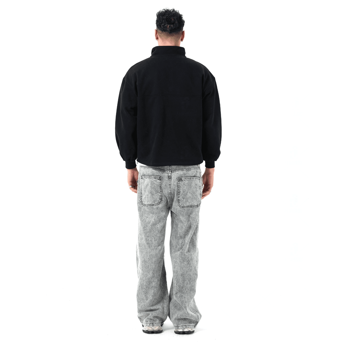Blacknot Heavyweight Stand-Up Collar Half-Zip Sweatshirt