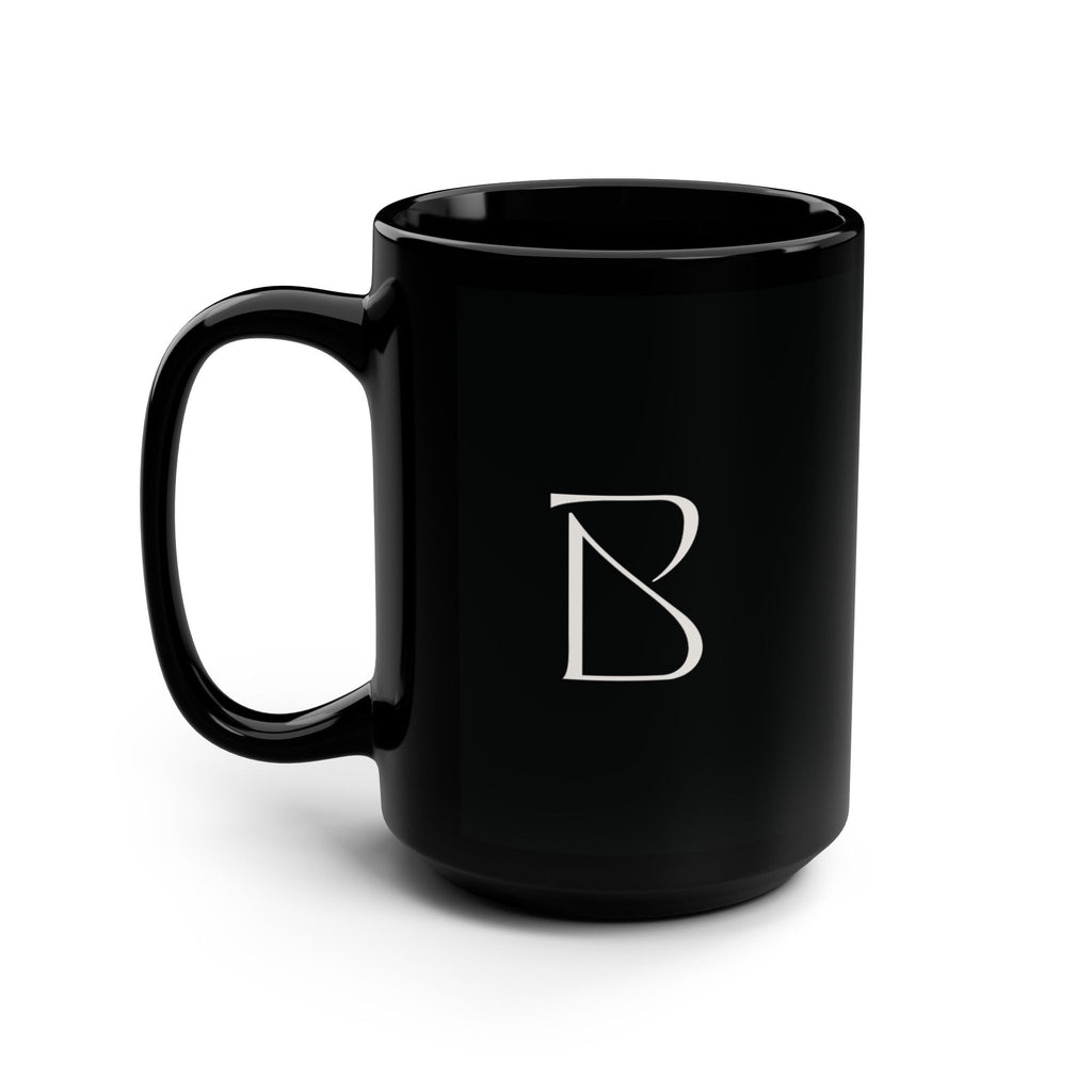 Black 15oz Ceramic Mug — Classic Coffee & Tea Cup