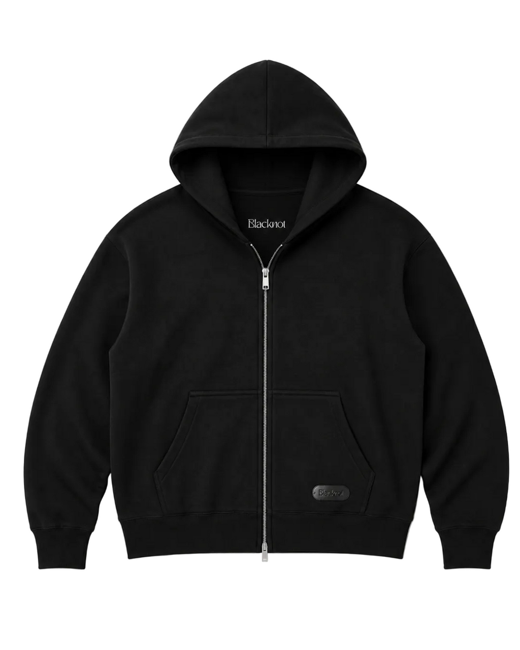 BLACKNOT Leather Label Double Zip Hoodie