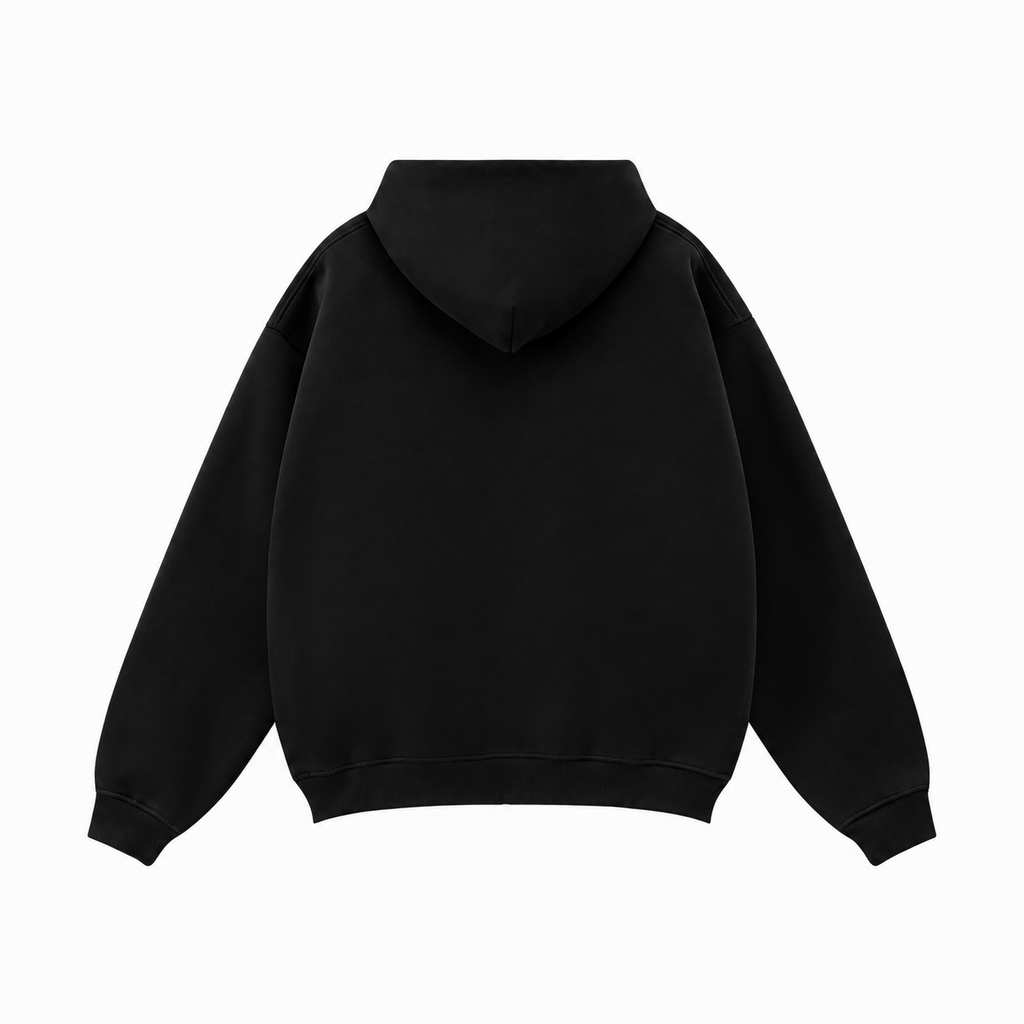 BLACKNOT Leather Label Double Zip Hoodie
