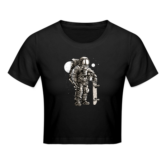 Skaters Cropped T-Shirt - black