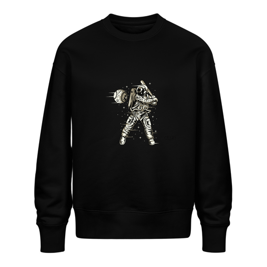 Baseball Oversize Organic Sweatshirt - black